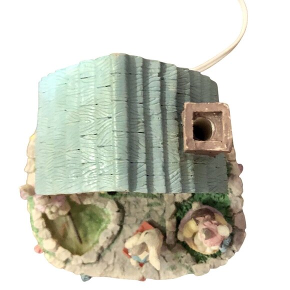Vintage ABC Lighted Animated Musical Easter Bunny Cottage Used - Picture 5 of 16